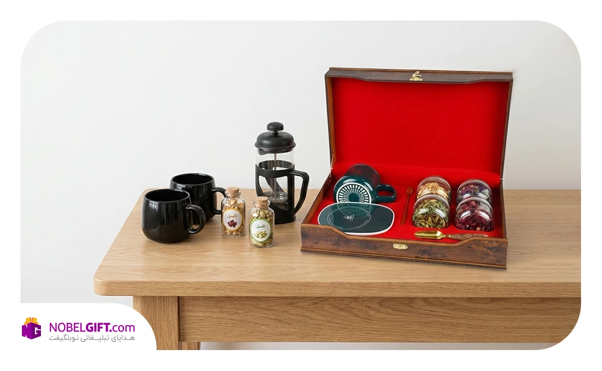 باکس هدیه حاوی ماگ هیتر دار کد KG223