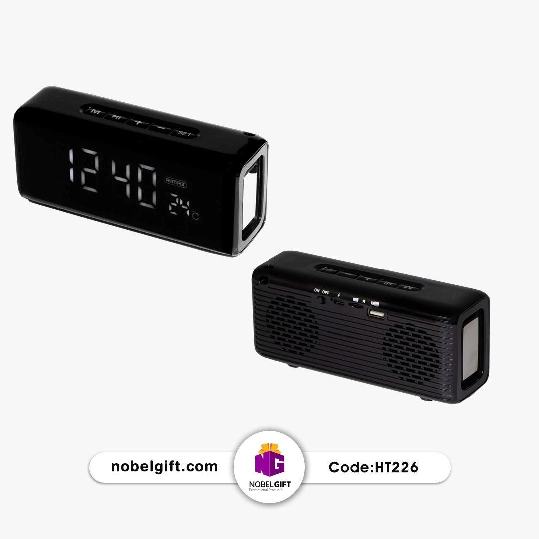 HT226 اسپیکر بلوتوثی ساعتدار RIMAX کد HT226