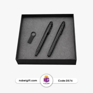 ست تبلیغاتی خودکار و روان نویس و فلش D576