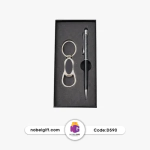 ست هدیه خودکار سواروسکی و جاکلیدی D590